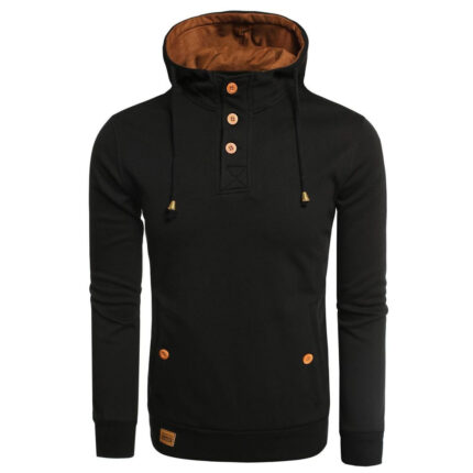 Black Men Fashion Casual Hooded