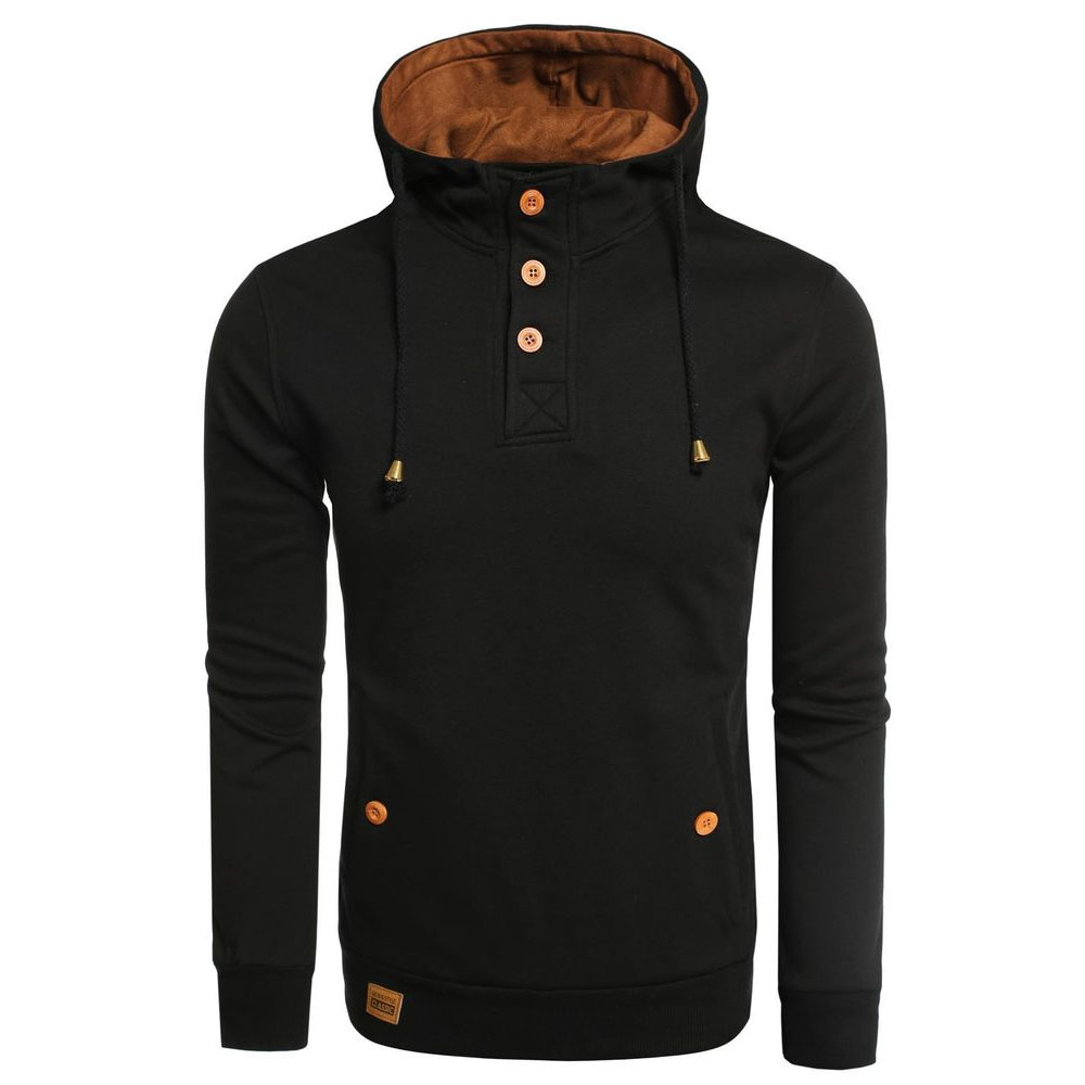 BLACK-MEN-FASHION-CASUAL-HOODED