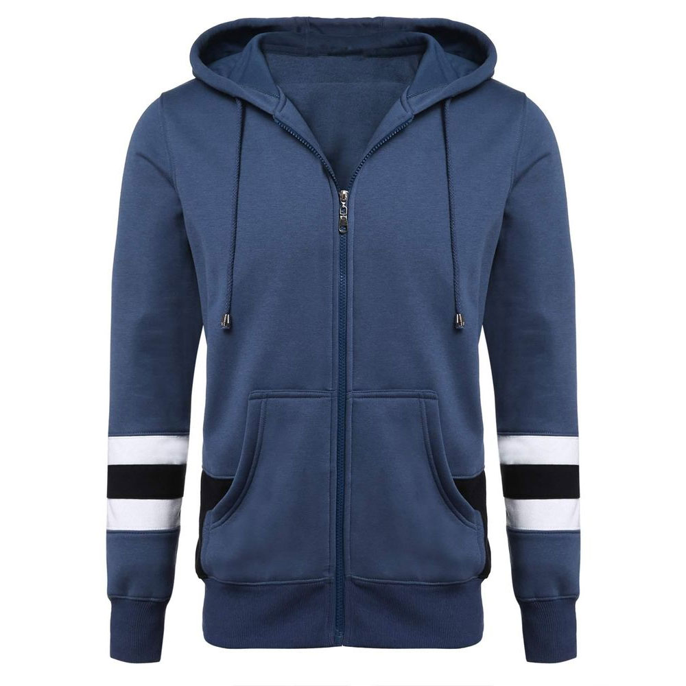BLUE-MEN-S-CASUAL-HOODED-ZIP-UP-HOODIE